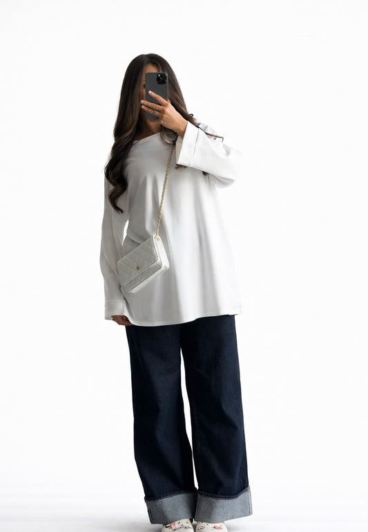 Haut Lavinna Manche Longue Blanc