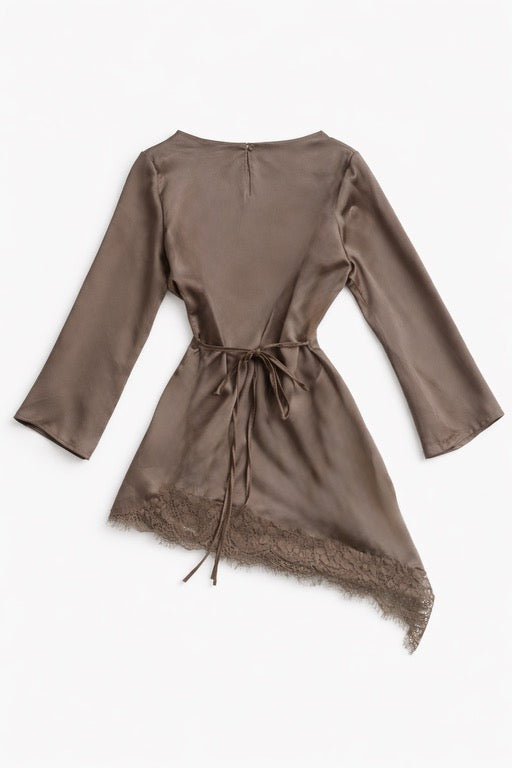 Haut Dentelle Marron