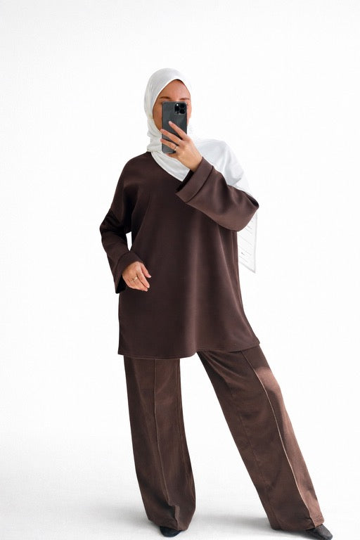 Haut Lavinna Manche Longue Marron